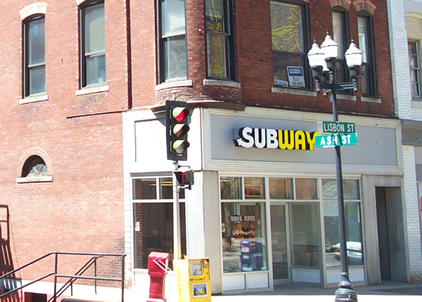 Subway franchise in an old building