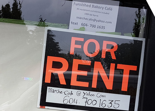 For Rent sign