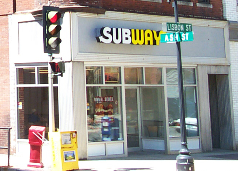 A Subway sandwich shop