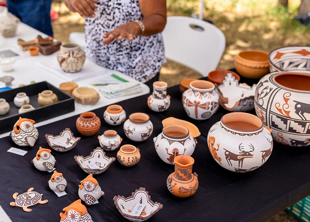 Hand painted Navajo pottery