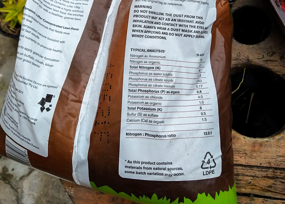 Bag of fertilizer