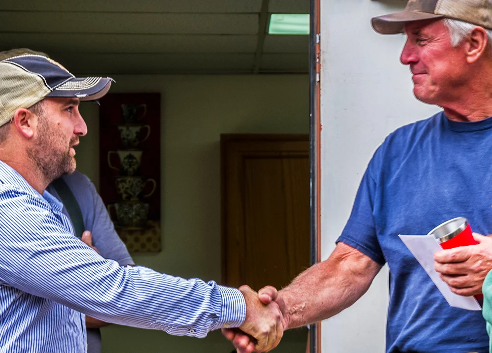 Two people shaking hands