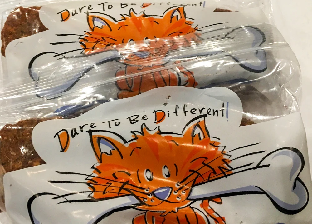 Dog treats in treat bags